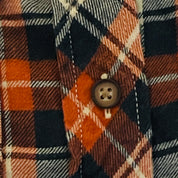 Arizona Juniors Cropped Long Sleeve Flannel Top with Pockets – Orange, Size Large