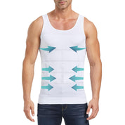 Men's 4-Pack Body Slimming Shapewear Tummy Control Thermal Compression Tank - XL