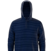 PGA Tour Men's Striped Long Sleeve Sweatshirt Hoodie Moisture Wicking, Blue - 2XL