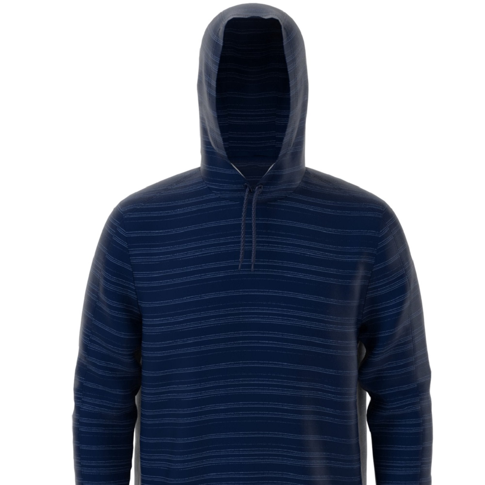 PGA Tour Men's Striped Long Sleeve Sweatshirt Hoodie Moisture Wicking, Blue - 2XL