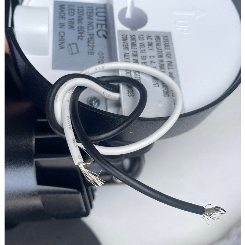 LED Flood Light (2 PACK) LUTEC 2-Light Black Outdoor Integrated LED Wall Mount