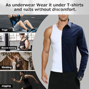 Men's 4-Pack Body Slimming Shapewear Tummy Control Thermal Compression Tank - XL