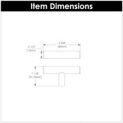Hickory Hardware HH075591 – 10-Pack Modern T-Bar Cabinet Knobs – 2-3/8"