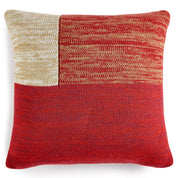 Martha Stewart Collection Chunky Knit Colorblocked Throw Red - Size 20" x 20"