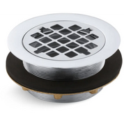 KOHLER K-9132 Round Shower Drain with Gasket – Polished Chrome, Brass