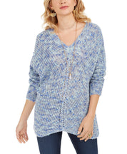 Style & Co. Women's Oversized Comfy Marbled Sleeve Top - Size Large