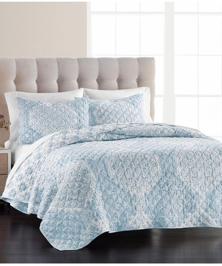 Martha Stewart Medallion Matelasse Pillow Shams - Standard Size