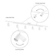 Globe Electric 6 Ft Track Lighting Kit – White – Dimmable