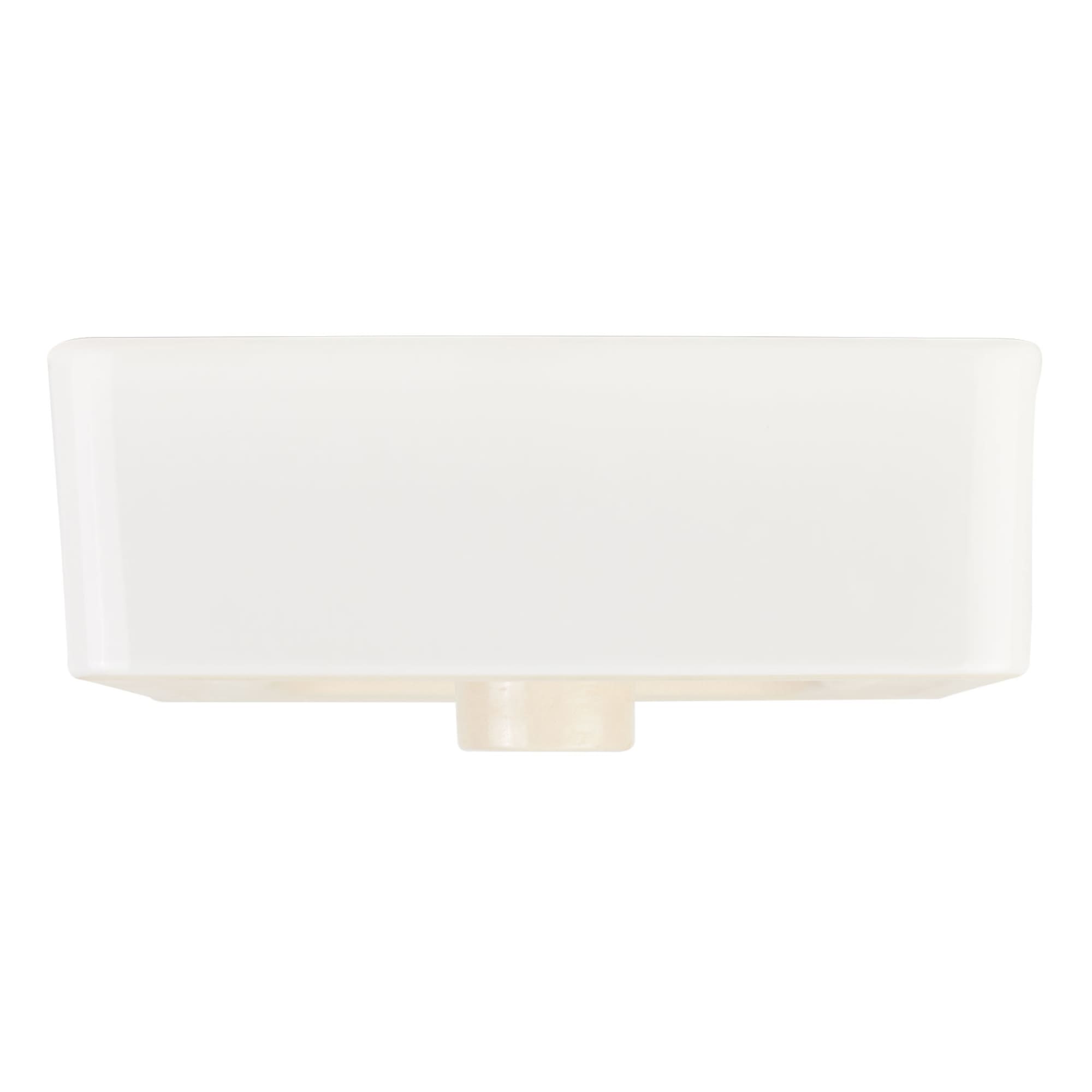 Signature Hardware Hibiscus White Fireclay Rectangular Vessel Sink