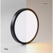 Round LED Light 3 PACK Flush Mount 9.06 in Black Modern Ceiling Adjustable Color