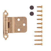 Cabinet Door Hinge Partial Inset Hickory Hardware Lot Of 35 Pairs Polished Brass