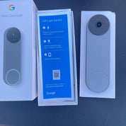 Google Nest Battery-Powered Doorbell Camera, Ash Gray GA02076 Door Chimes