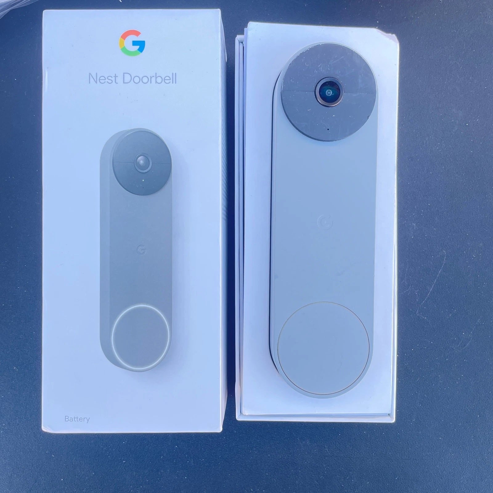 Google Nest Battery-Powered Doorbell Camera, Ash Gray GA02076 Door Chimes