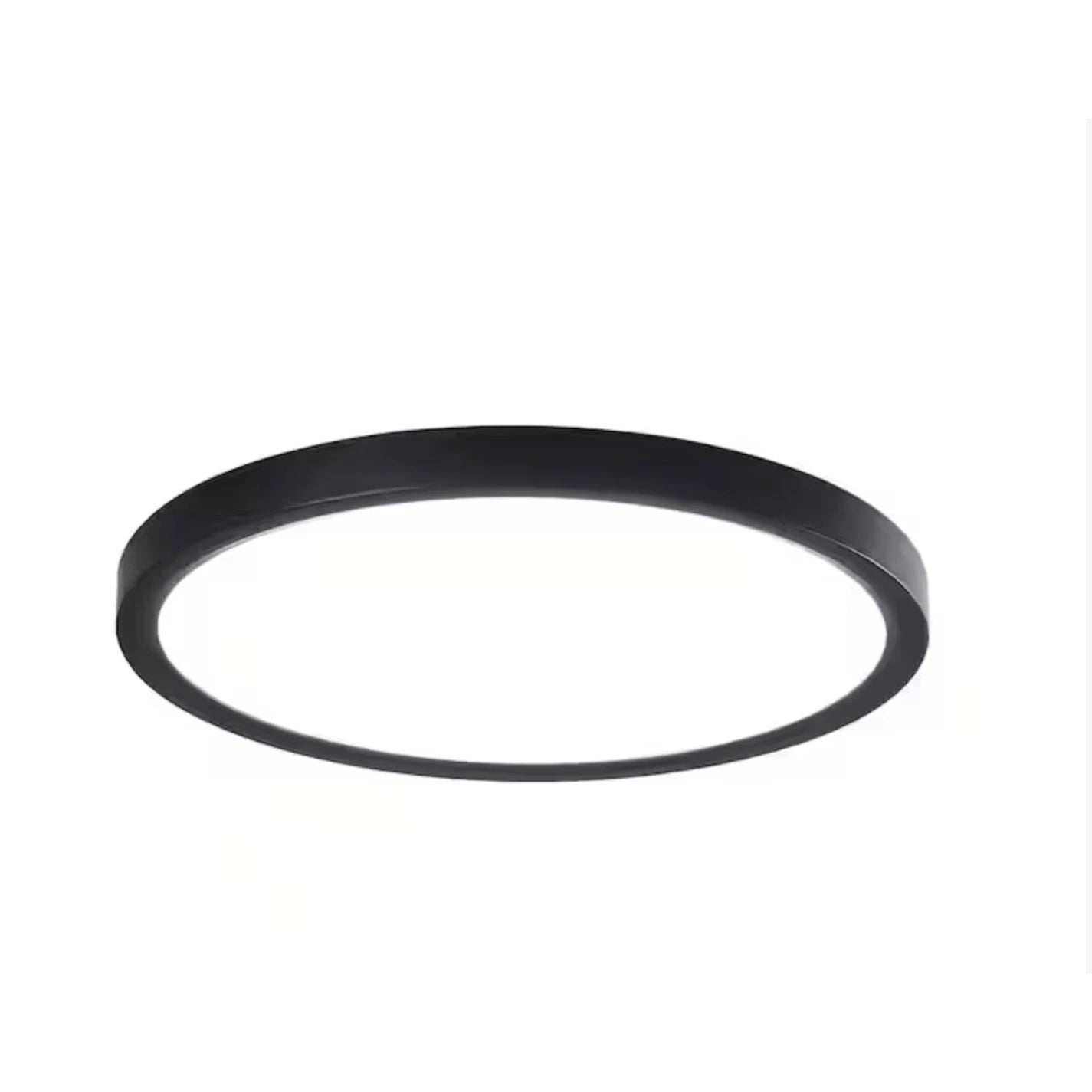 Round LED Light 3 PACK Flush Mount 9.06 in Black Modern Ceiling Adjustable Color