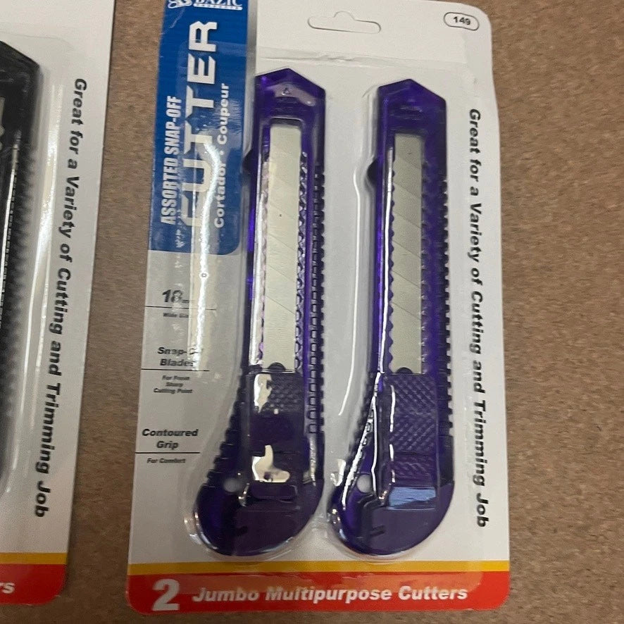 Wholesale Box Cutter Lot – 12 Jumbo Snap-Off Utility Knives – 18mm Blades, Contoured Grip