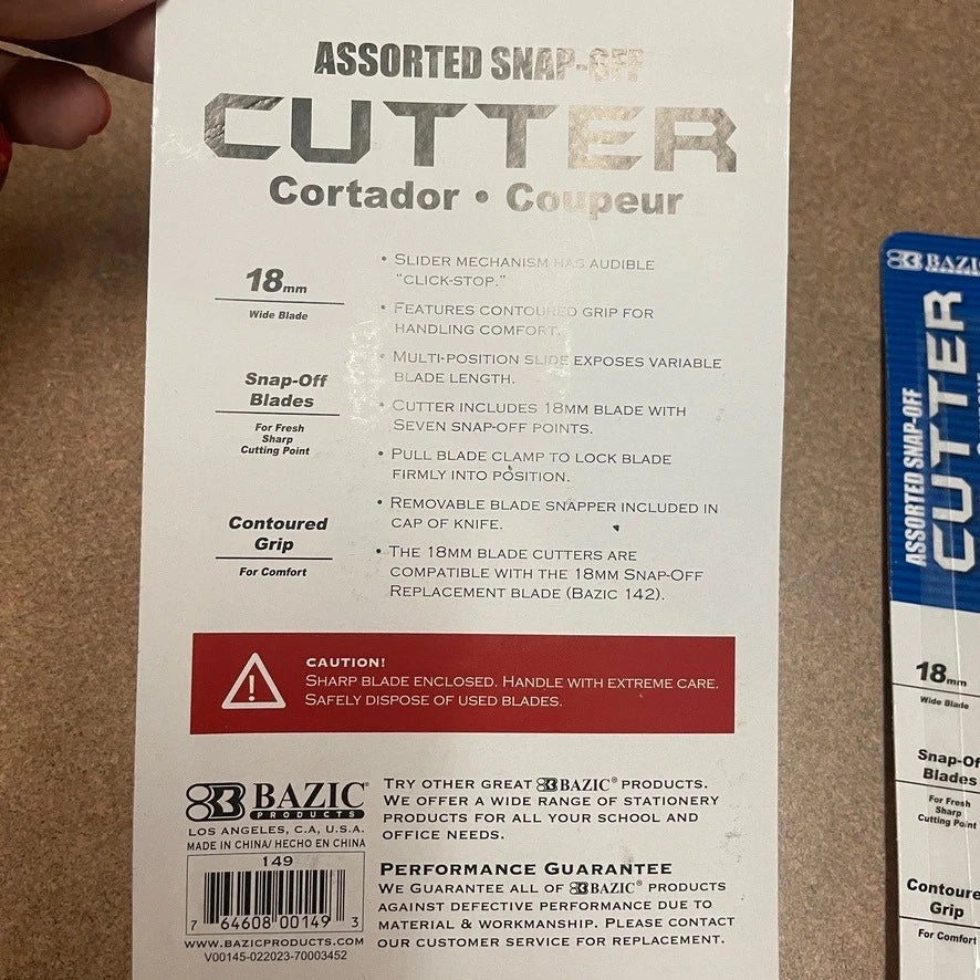 Wholesale Box Cutter Lot – 12 Jumbo Snap-Off Utility Knives – 18mm Blades, Contoured Grip