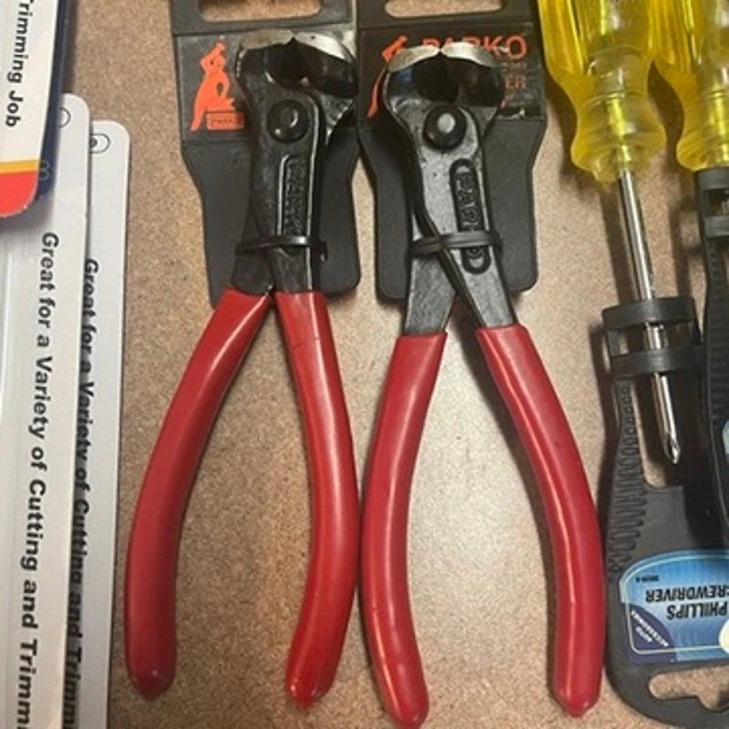 28-Piece Wholesale Tool Lot – Box Cutters, Wire Cutters, Measuring Tapes, Phillips Screwdrivers, Needle Nose Pliers