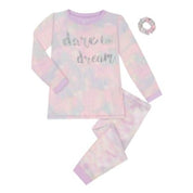 Max and Olivia Big Girls 3 Piece Pajama Set With Hair Scrunchie, Pink - Size 10